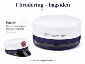EUD Studenterhue / Uddannelses hue med 1 brodering