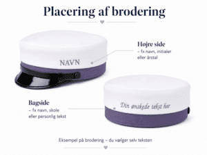 SOSU Assistent Uddannelseshue inkl. 2 broderinger