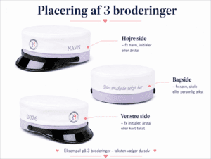FOA - SOSU Hjælper Uddannelses Hue Inkl. 3 broderinger