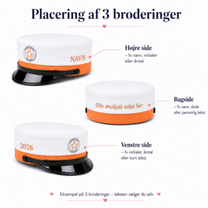 PAU Uddannelses hue med 3 broderinger