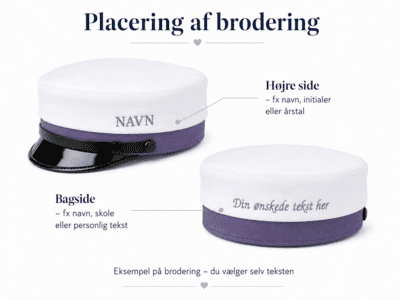 SOSU Assistent Uddannelseshue inkl. 2 broderinger