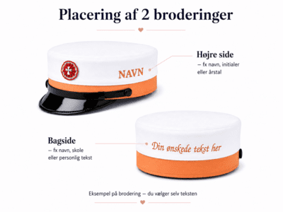 PAU hue med 2 broderinger